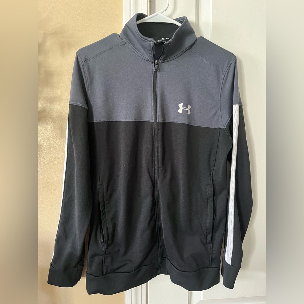 UA black and grey zip up